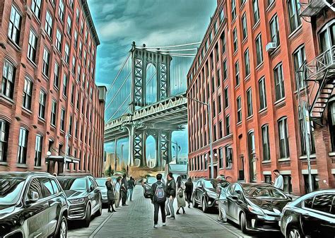 Dumbo New York City Digital Art by John Shepherd - Fine Art America