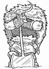 Viking With Axe Coloring Page  Free Printable Pages For Kids sketch template