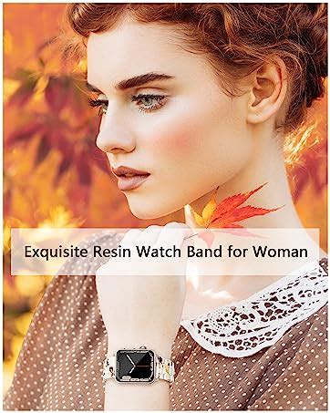 Amazon.com: Light Apple Watch Band-Fashion Resin Apple Watch Series 8 Series 7 band iWacth Bands ...