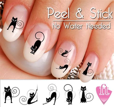 Black Cat Kitten Variety Nail Art Decal Sticker Set CAT904 in 2021 | Nail art, Nails, Nail stickers