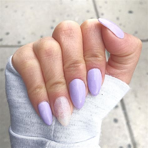 Lilac Almond Shape Nail | Lilac nails, Almond shape nails, Acrylic ...