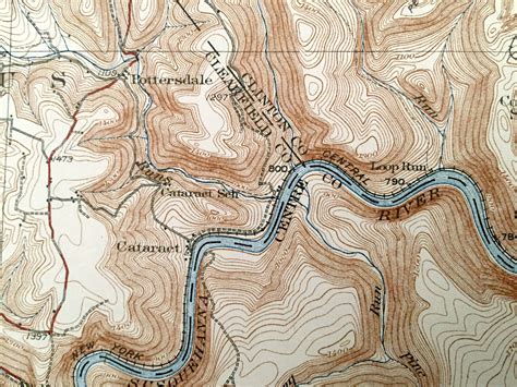 Antique Karthaus Pennsylvania 1932 US Geological Survey | Etsy