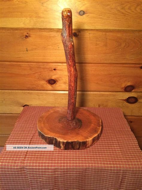 Amish Crafted Rustic Paper Towel Holder/sassafras/country/primitive/rustic/log