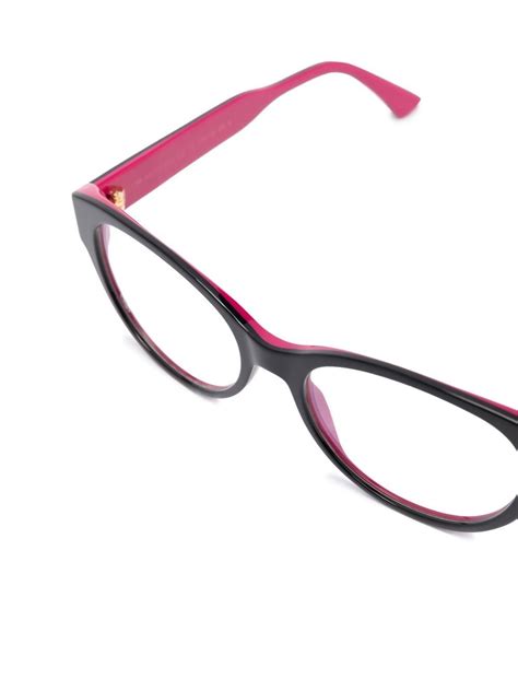 Cartier Logo-esngraved Contrasting Cat-eye Glasses In Schwarz | ModeSens