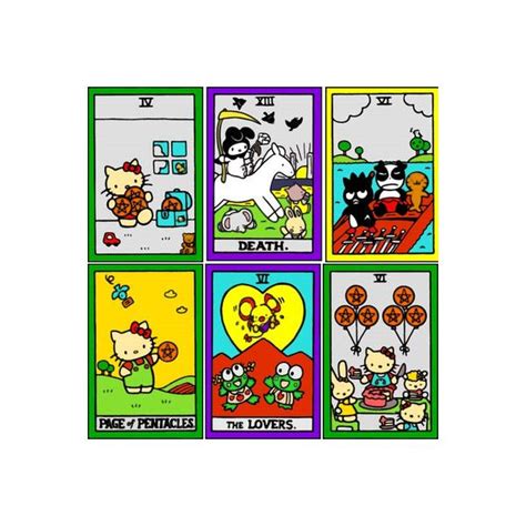 Hello Kitty tarot cards found on Polyvore | Tarot astrology, Tarot art, Tarot