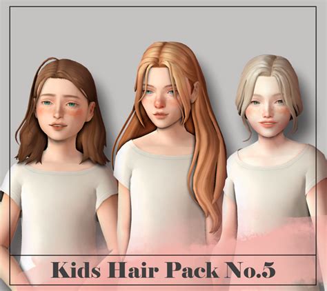 Kids Hair Pack No.5 | Sunivaa | Sims hair, Sims 4 toddler, Sims 4 children