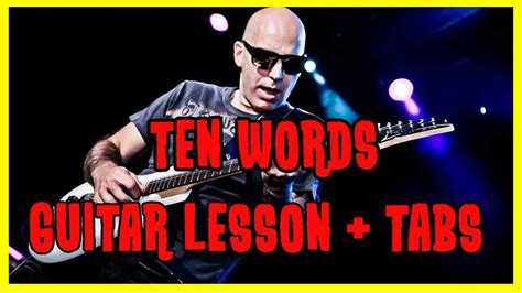 Joe Satriani | Ten Words Guitar Turorial With Tabs | Guitar Lesson - YouTube