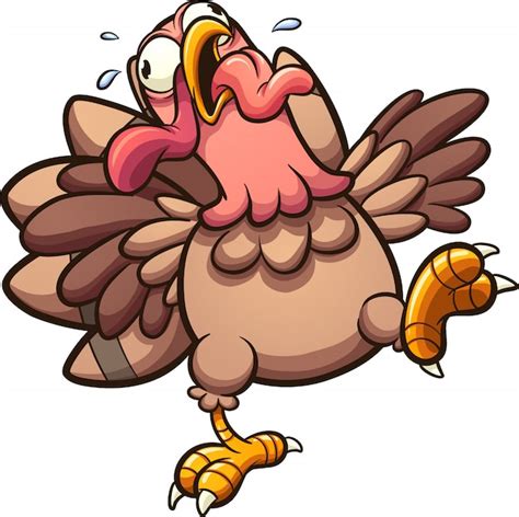 Premium Vector | Gobbling turkey