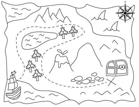 Color a pirate treasure map - Reading adventures for kids ages 3 to 5