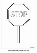 Stop Sign Coloring Signs Pages Road Printable Safety Kids Template  sketch template
