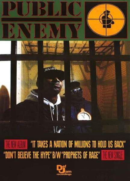 Public Enemy It Takes A Nation of Millions Poster 24x33 | Public enemy, Hip hop poster, Hip hop