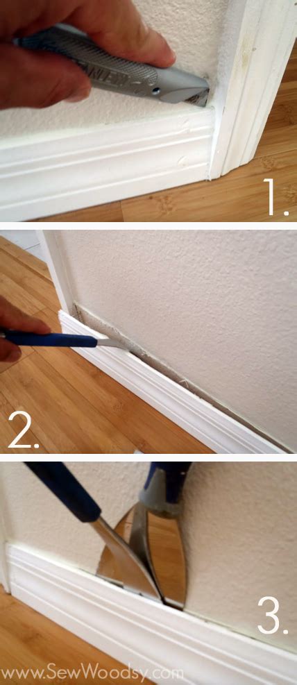 ...remove baseboards. Another tip is cover your pry areas on your tools (eg: claw of a hammer ...