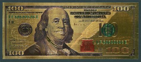 24K Gold US $100 Banknote Bill | Pristine Auction