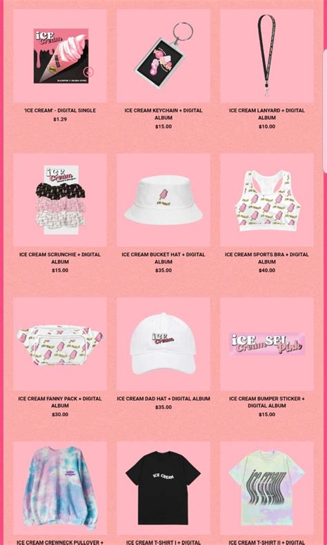 BLACKPINK X SELENA GOMEZ ICE CREAM MERCH, Hobbies & Toys, Collectibles & Memorabilia, K-Wave on ...