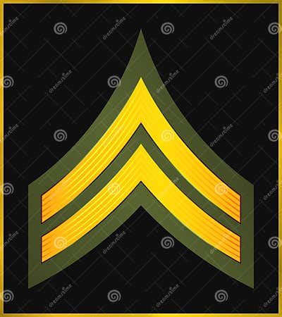 Military Ranks and Insignia. Stripes and Chevrons of Army Stock Vector - Illustration of emblem ...