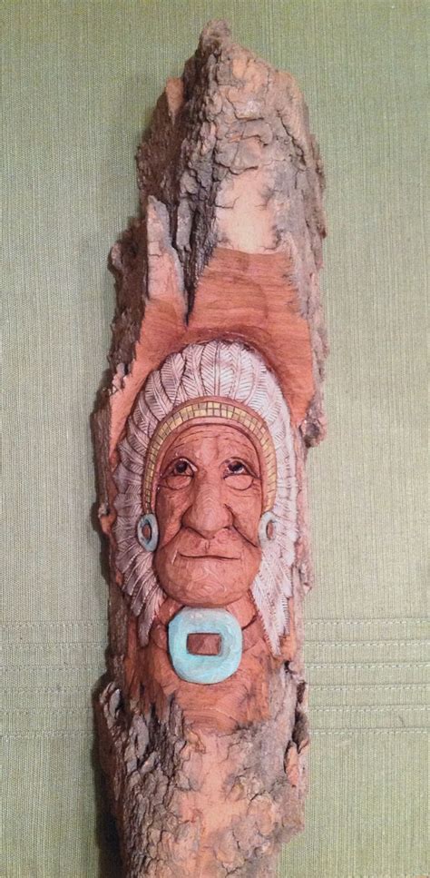 Bark carving by crvnmrvn | Carving, Face carving, Art themes