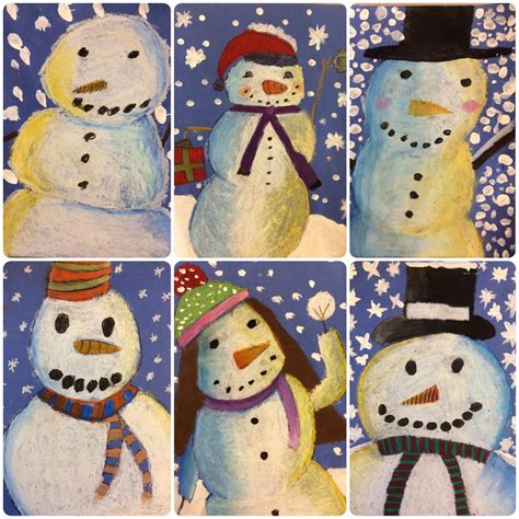 BES Art: Snowmen at Night