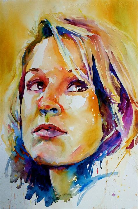 great color | Watercolor portraits, Portrait art, Watercolor art face