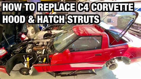 C4 Corvette Hood & Hatch Strut Replacement - YouTube