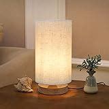 Small Table Lamps Set of 2, Metal Desk lamp Pairs, Nightstand Lamps with Linen lampshade for ...