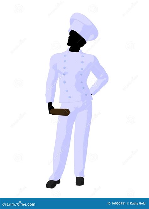 African American Chef Art Illustration Silhouette Stock Illustration - Illustration of artwork ...