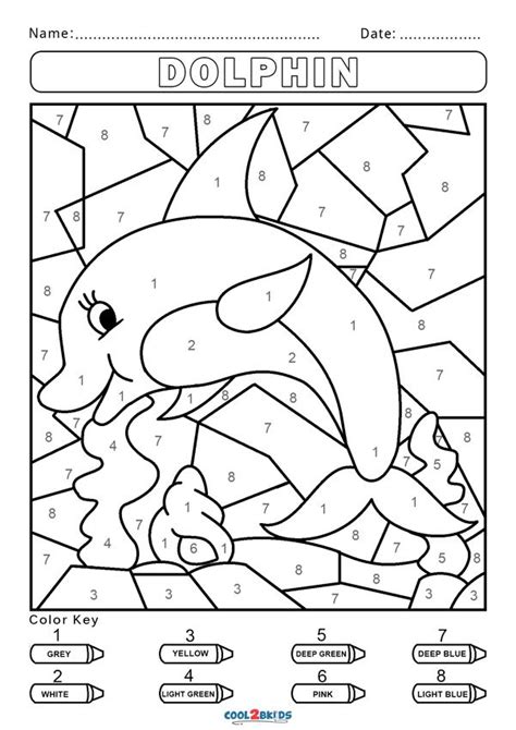 Free Color by Number Worksheets for Kids