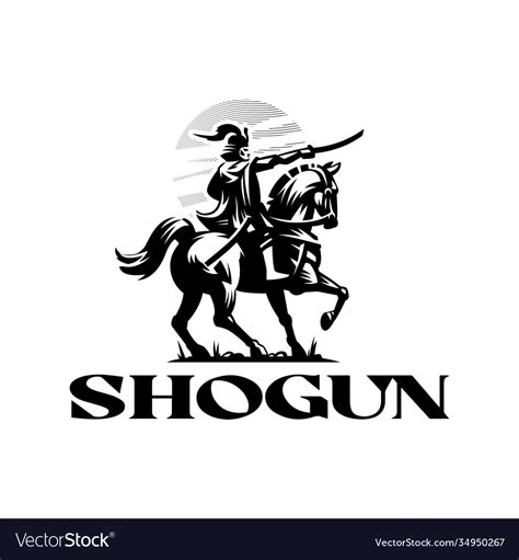 Shogun a japanese samurai Royalty Free Vector Image