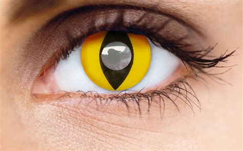 Yellow Cat Eye Contact Lenses - Order Yellow Cat Eye Contacts Online