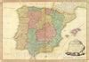 Historic Map : Spain, Portugal., 1796, Vintage Wall Art - Historic Pictoric