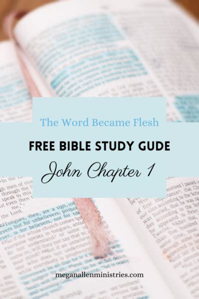 John 1 Bible Study (Free Printable Study Guide) - Megan Allen Ministries