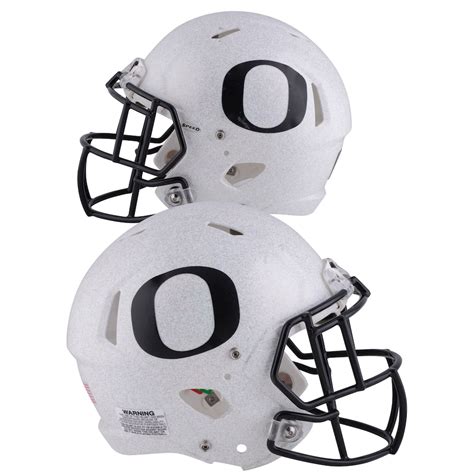 Oregon Ducks Game-Used Gray and Black Helmet Shell Worn Between the ...