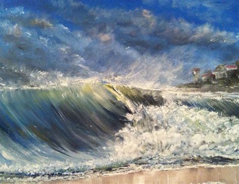 Stormy Wave | Landscape art, Painting, Seascape