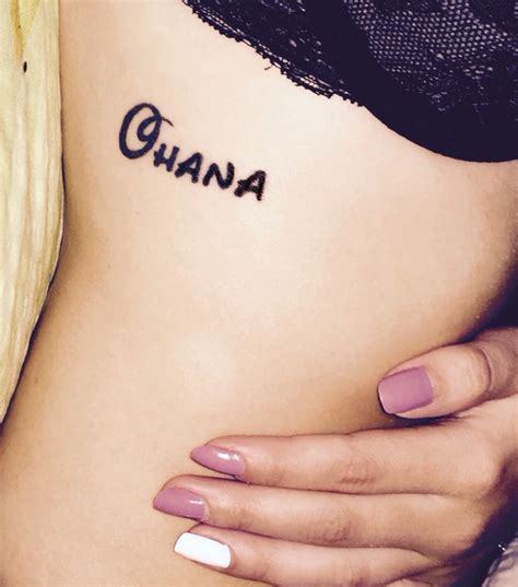 Disney Tattoo - Ohana Tattoo Disney on ribs - TattooViral.com | Your Number One source for daily ...