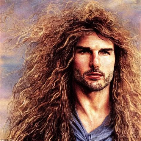 Pre-Raphaelite portrait of Tom Cruise as the leader of | Stable ...