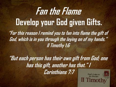 PPT - Fan the Flame 2 Timothy 1:1-14 PowerPoint Presentation, free download - ID:8932735