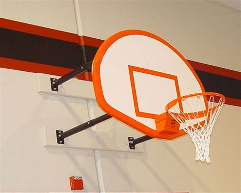 Gared Stationary Four-Point Wall Mount Basketball Hoop with Steel Board
