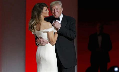 MELANIA and Donald TRUMP at Inauguration Ball at National Building Museum in Washington 01/20 ...