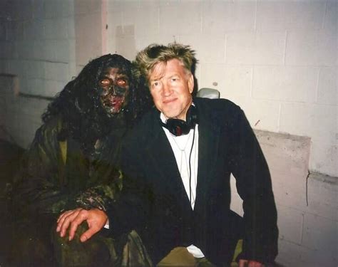 David Lynch on the set of Mulholland drive (2001)