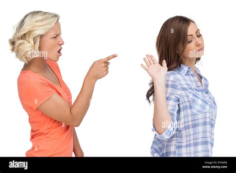 Two female friends angry hi-res stock photography and images - Alamy