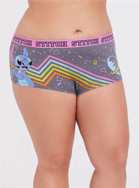 Plus Size - Disney Lilo & Stitch Rainbow Boyshort Panty - Torrid