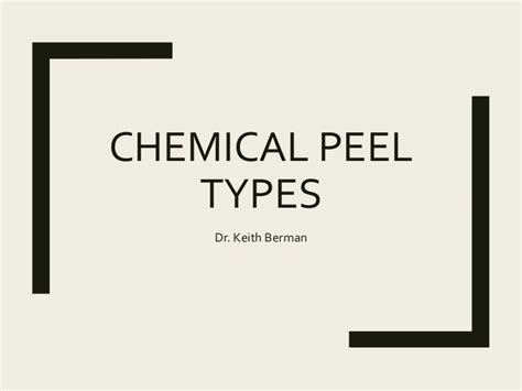 Chemical Peel Types