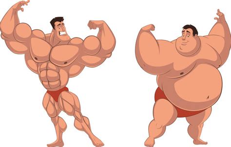 Strong Muscle Man Cartoon Clipart