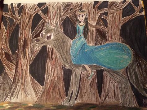 Luthien and Huan the wolfhound by EverAfter15 on DeviantArt