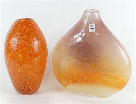 TWO ART GLASS VASES | UNIQUE COLLECTIBLES & EDGED WEAPONS | Online Auction | Gardner Galleries
