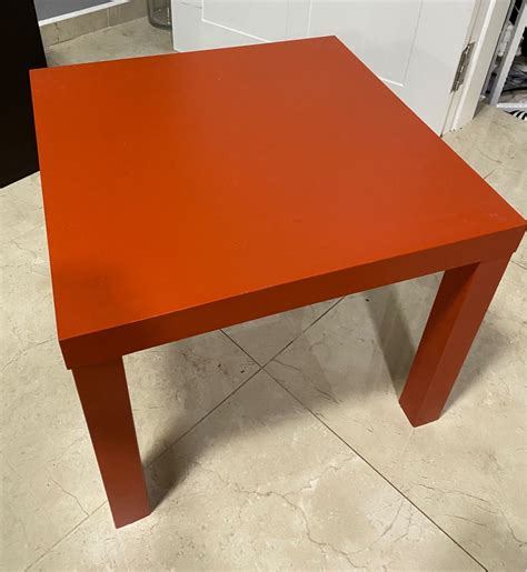 IKEA orange side table, Furniture & Home Living, Furniture, Tables & Sets on Carousell