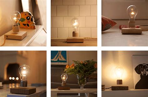 Flyte:就讓燈泡漂浮旋轉著吧！ Table Lamp Wood, Oak Table, Wood Lamps, Table Lamps ...