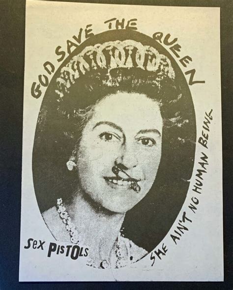 Sex Pistols God Save the Queen 1977 Jamie Reid designed handbill : Pleasures of Past Times