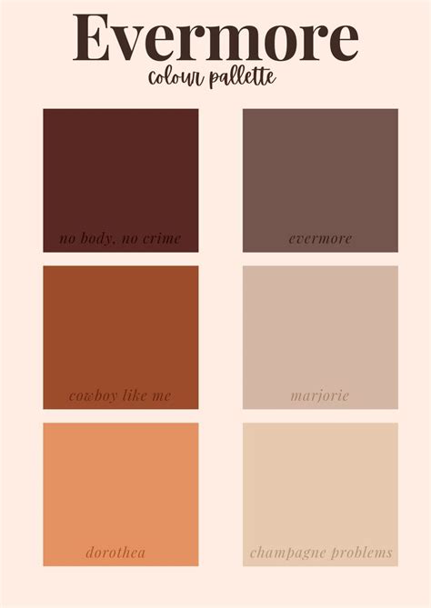 the color palette for evermore