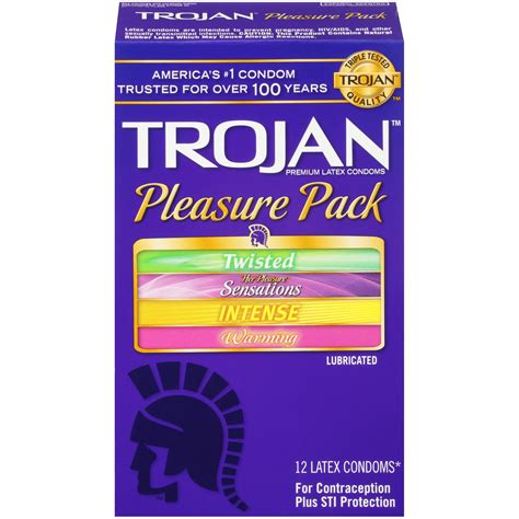 Trojan Pleasure Variety Pack Lubricated Condoms - 12 Count - Walmart ...