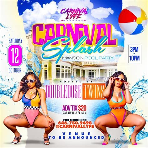 Carnival Splash Mansion Pool Party 2019 FT DOUBLE DOSE TWINS